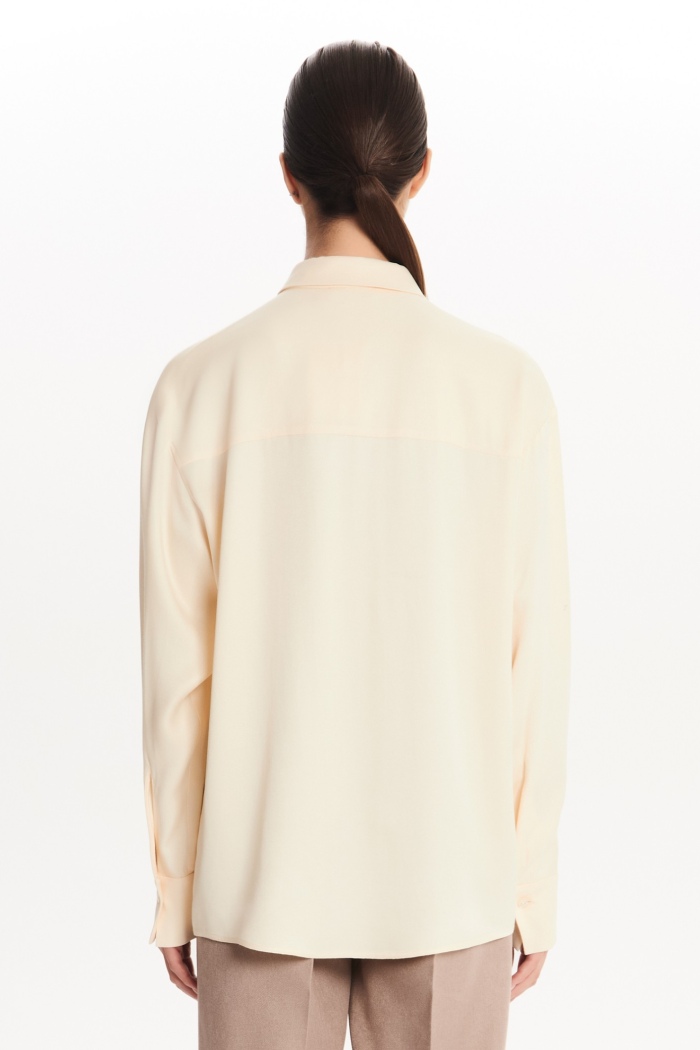 Seven Lab - Блуза из вискозы в молочном цвете