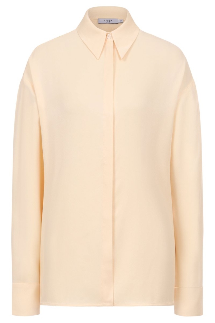 Seven Lab - Блуза из вискозы в молочном цвете