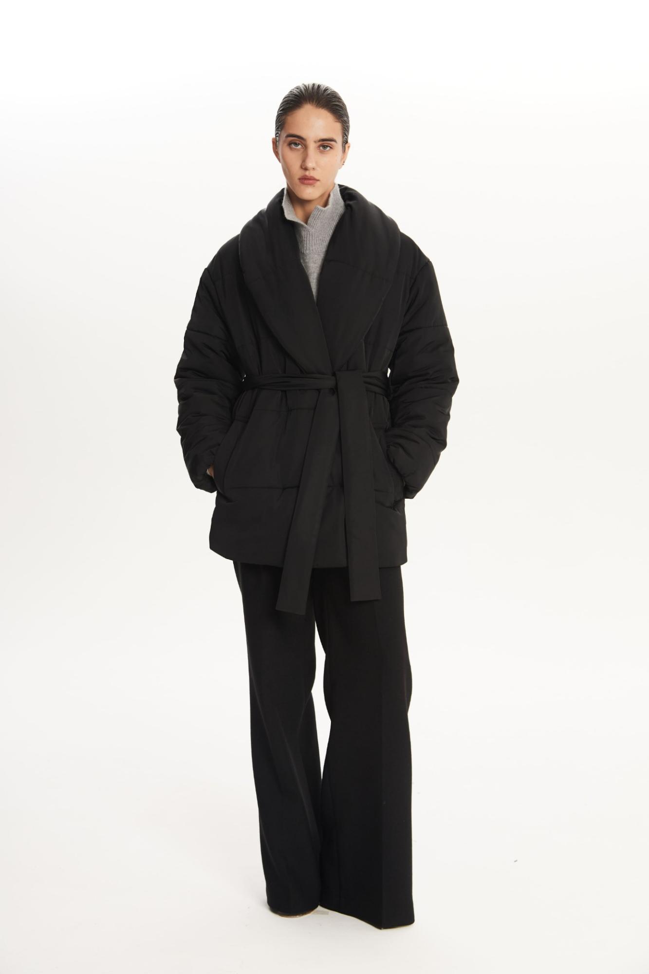 SEVEN LAB - Куртка с шалевым воротником в черном цвете