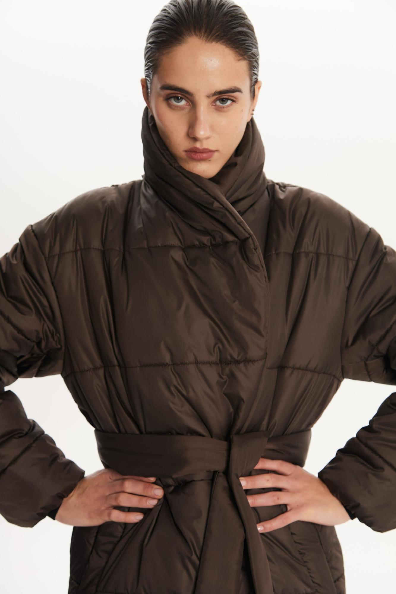 SEVEN LAB - Куртка с шалевым воротником в шоколадном цвете
