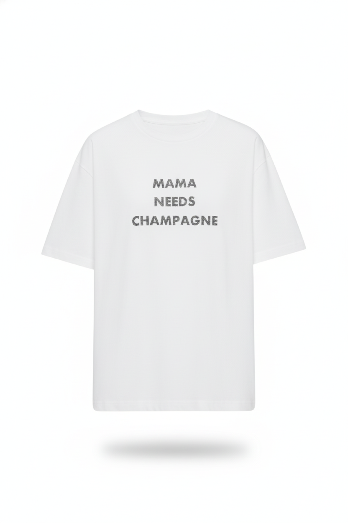 Seven Lab - Футболка оверсайз с надписью из страз в белом цвете