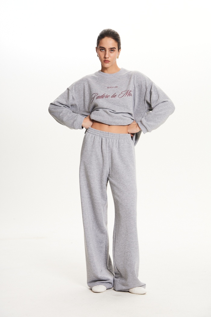Seven Lab - Свитшот и брюки с надписью в сером цвете