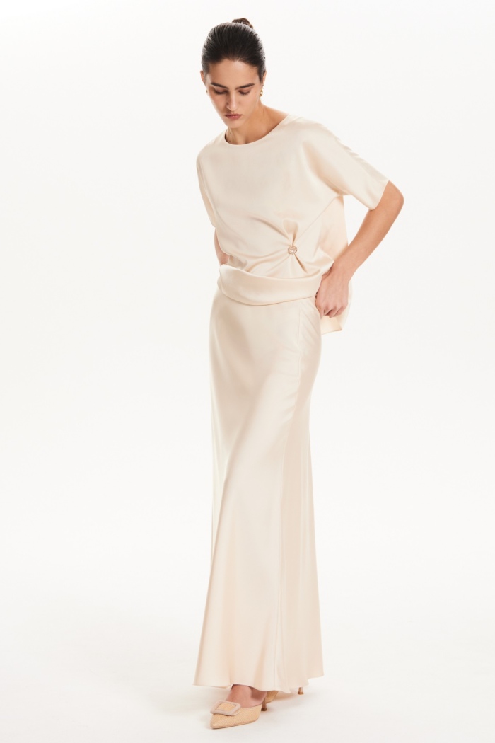 Seven Lab - Юбка силуэтная 100 см в кремовом цвете