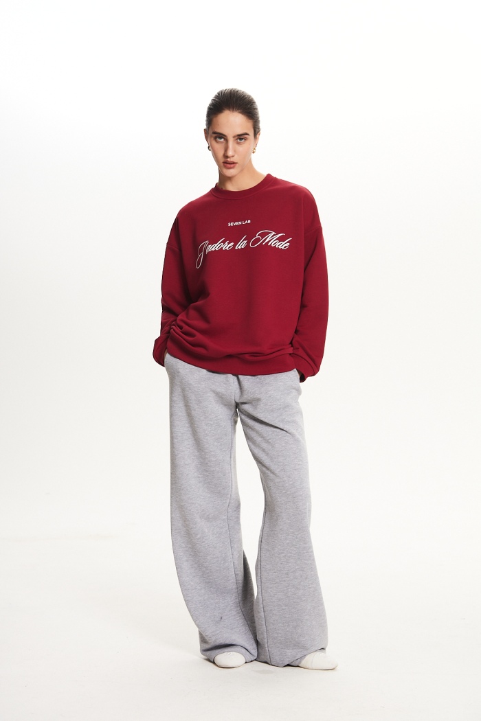 Seven Lab - Свитшот в цвете бургунди