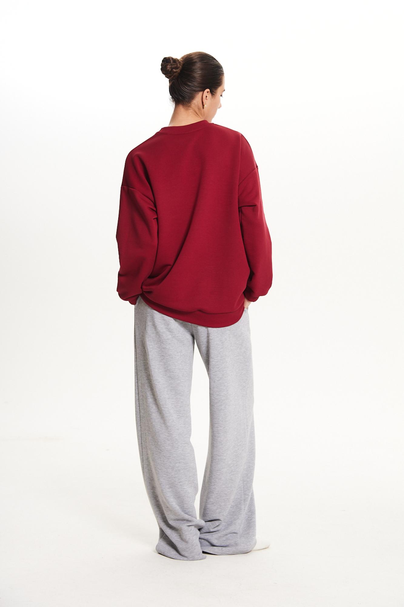 Seven Lab - Свитшот в цвете бургунди