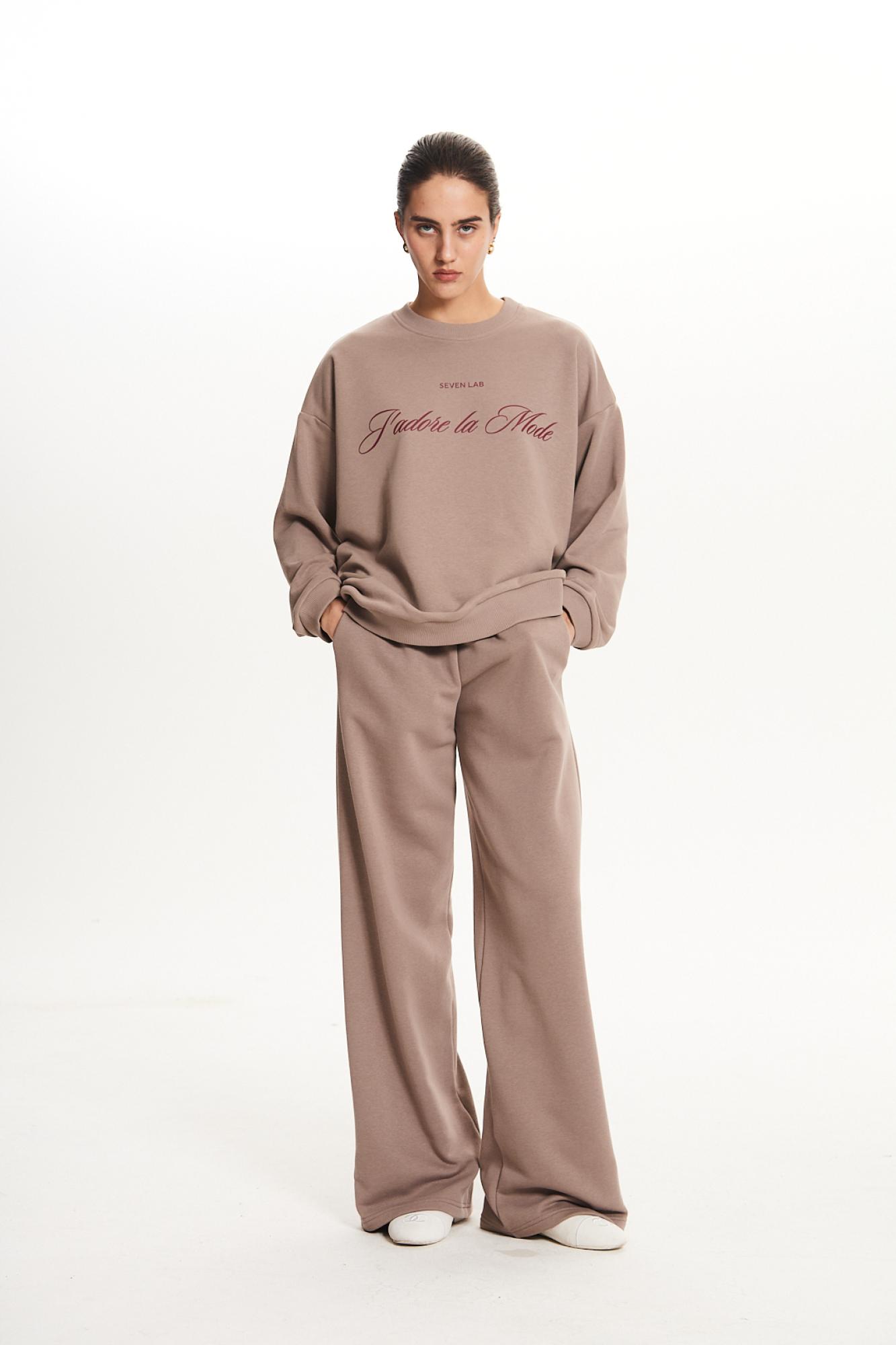Seven Lab - Свитшот и брюки в цвете какао