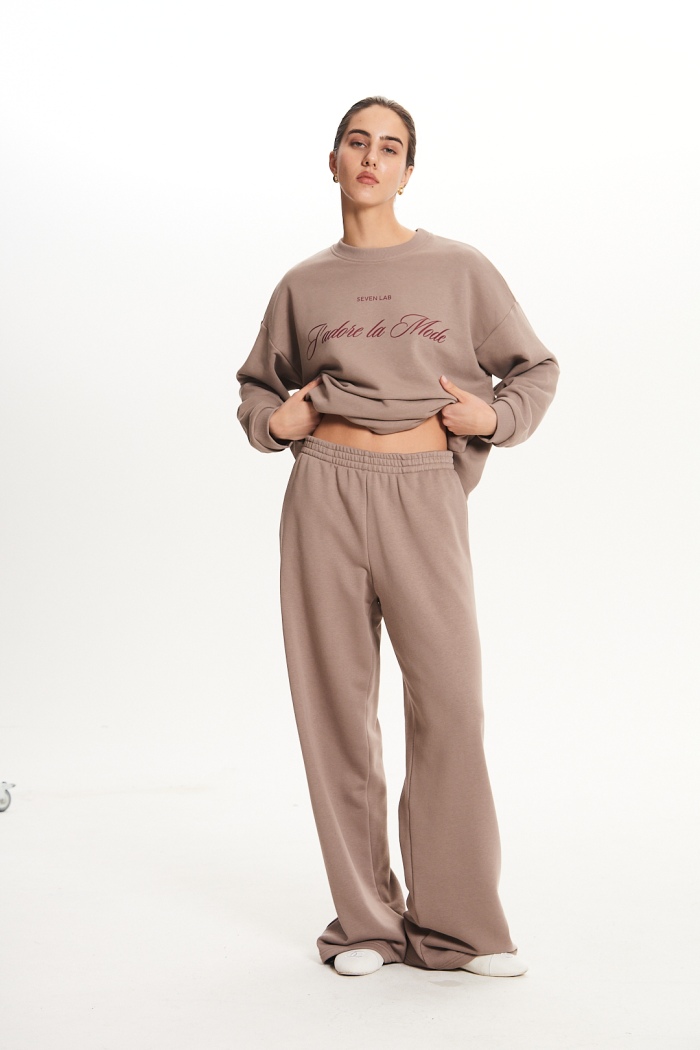 Seven Lab - Свитшот и брюки в цвете какао