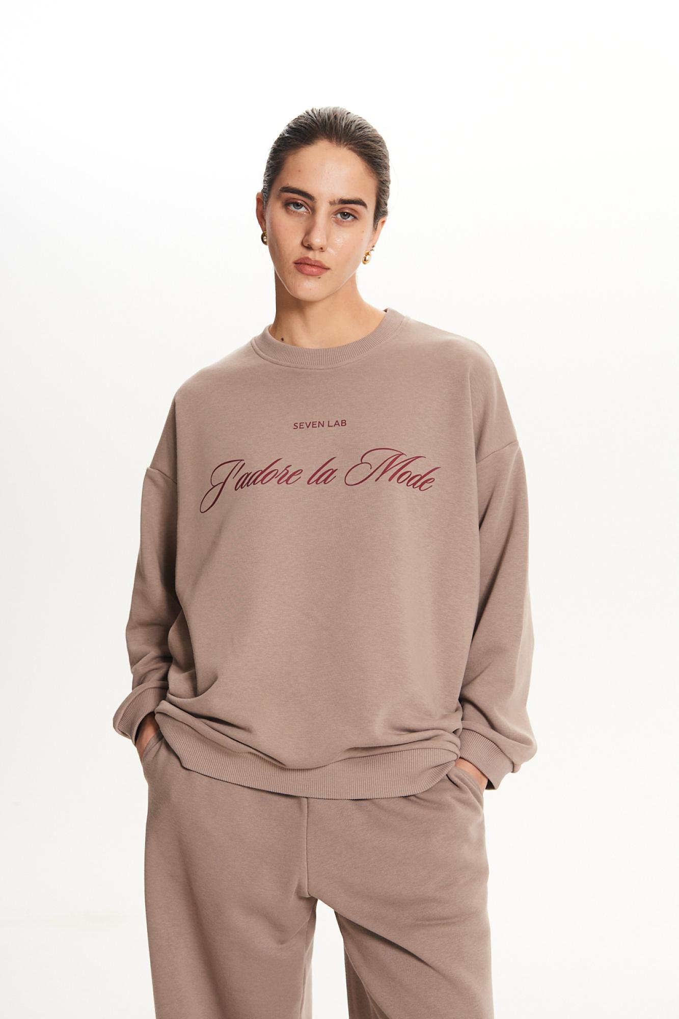 Seven Lab - Свитшот и брюки в цвете какао