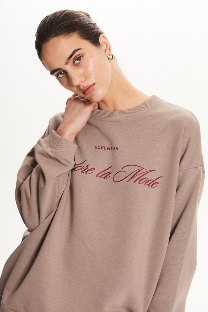 Seven Lab - Свитшот и брюки в цвете какао
