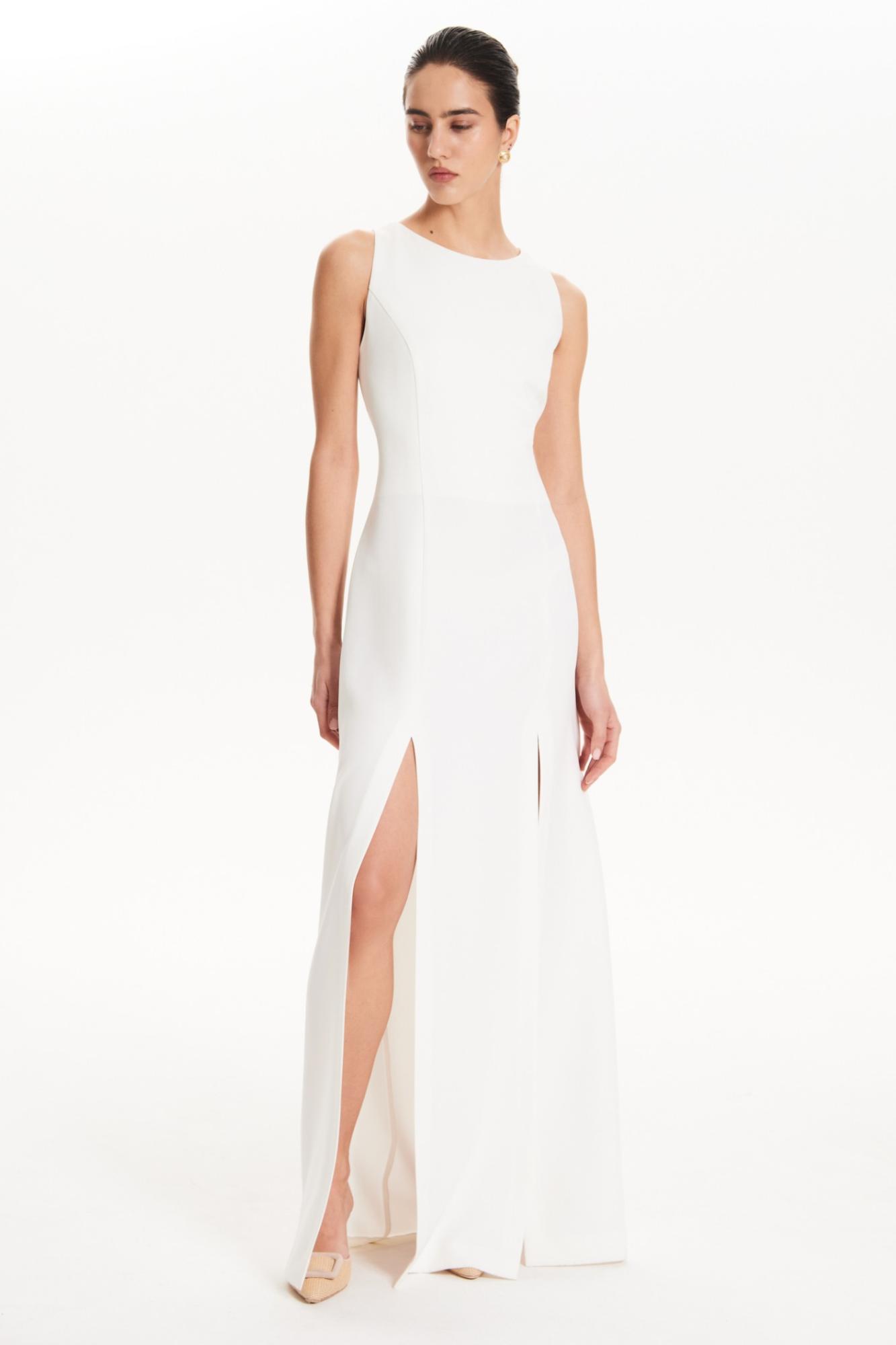 Seven Lab - Платье с открытой спиной в белом цвете