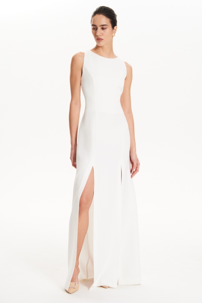 Seven Lab - Платье с открытой спиной в белом цвете