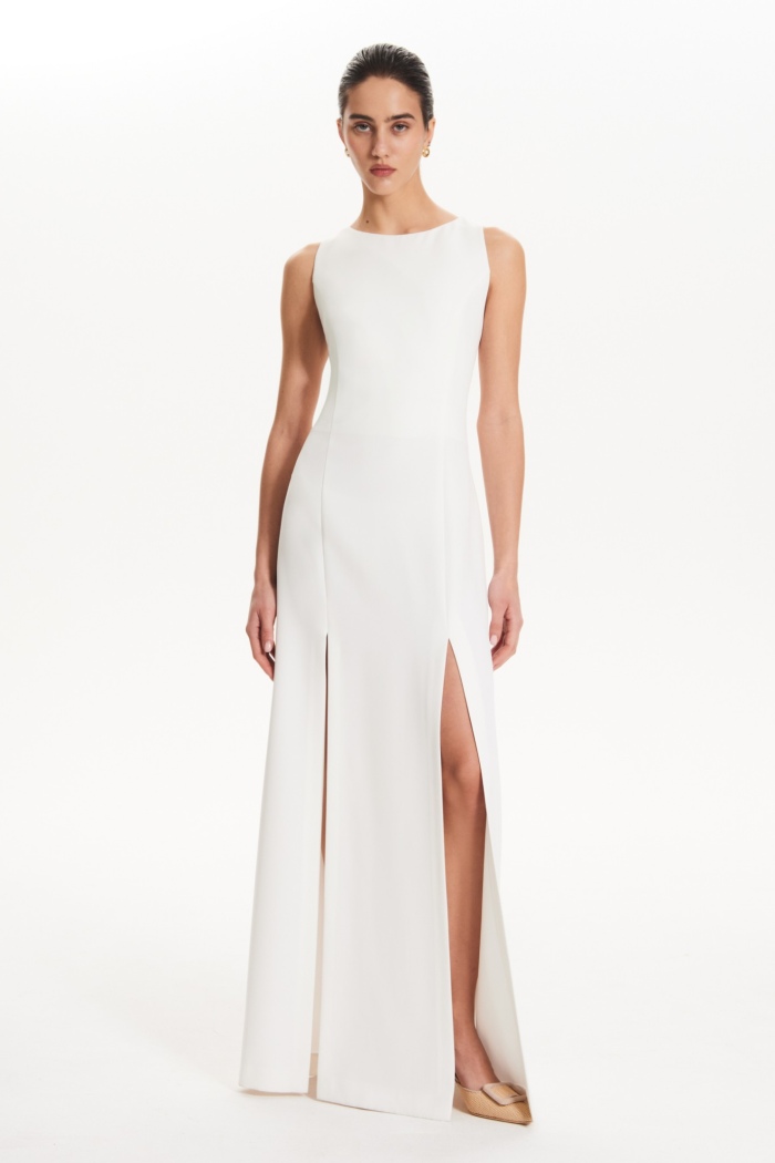 Seven Lab - Платье с открытой спиной в белом цвете