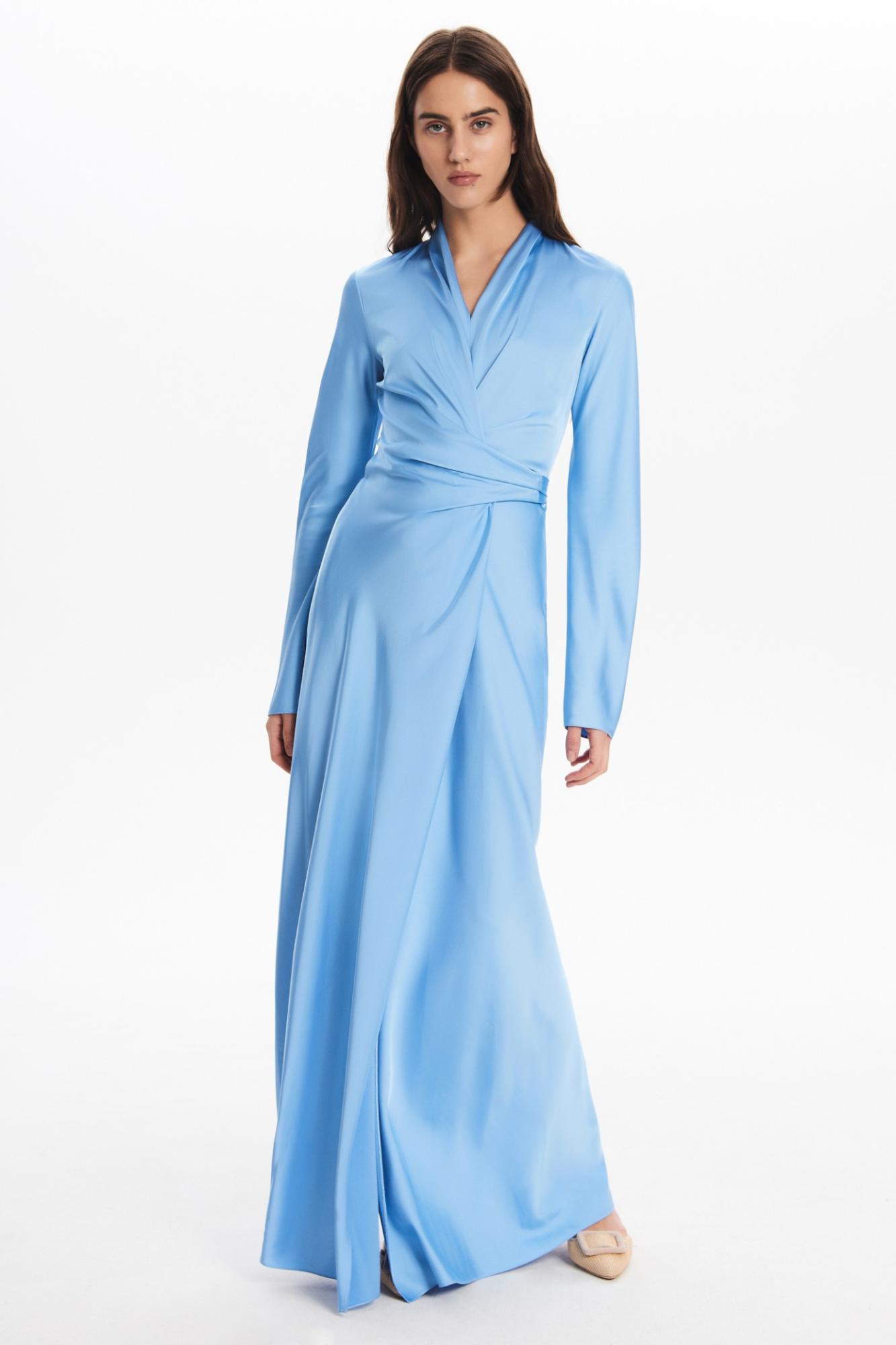 Seven Lab - Платье на запах в голубом цвете