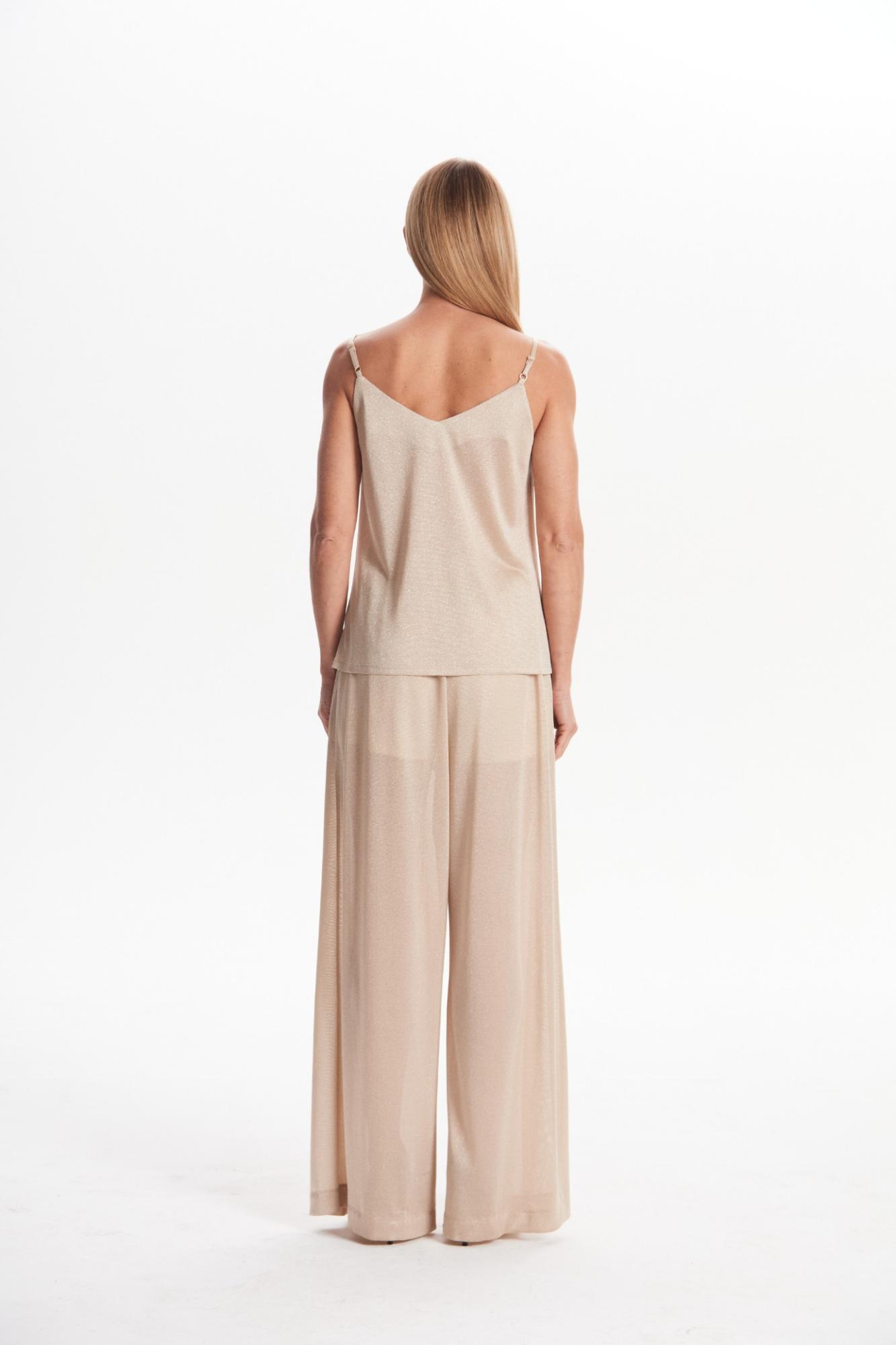 Seven Lab - Топ с люрексом в бежевом цвете