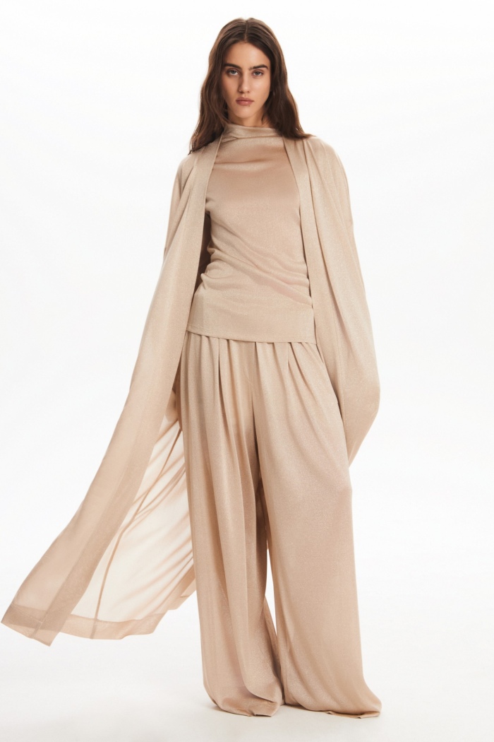 Seven Lab - Кардиган с люрексом в бежевом цвете