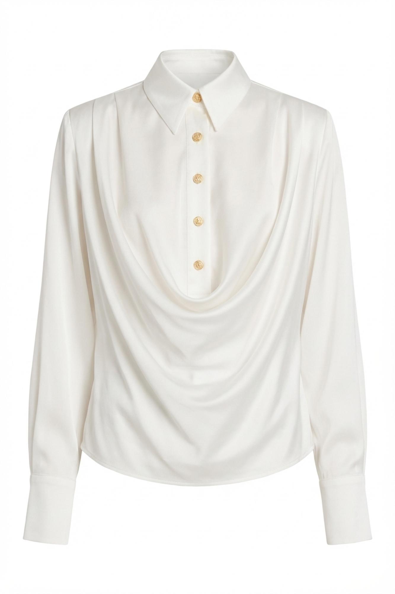 Seven Lab - Блуза с акцентными плечами в белом цвете