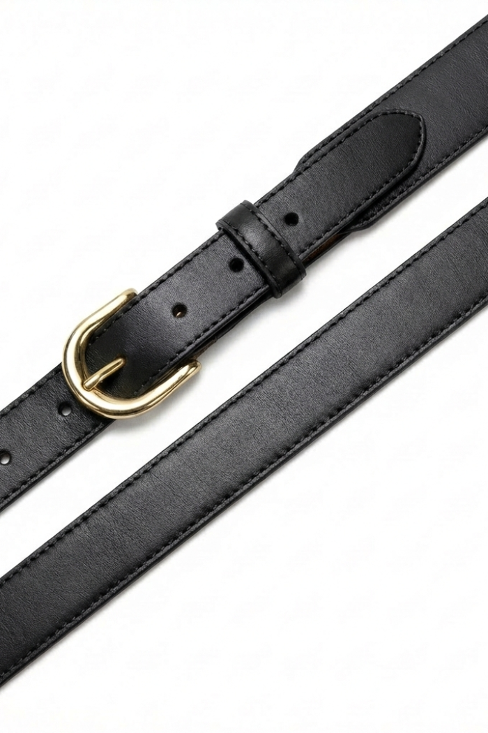 Seven Lab - Ремень из 100% кожи в черном цвете