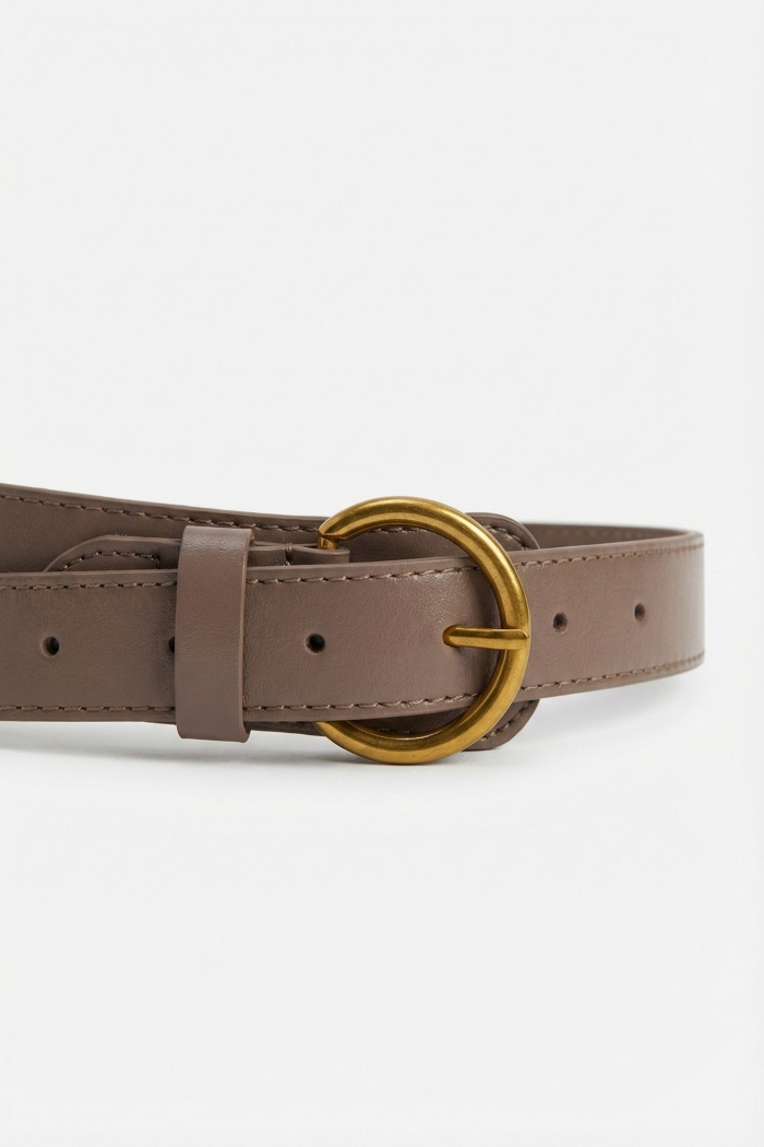 Seven Lab - Ремень из 100% кожи в цвете какао