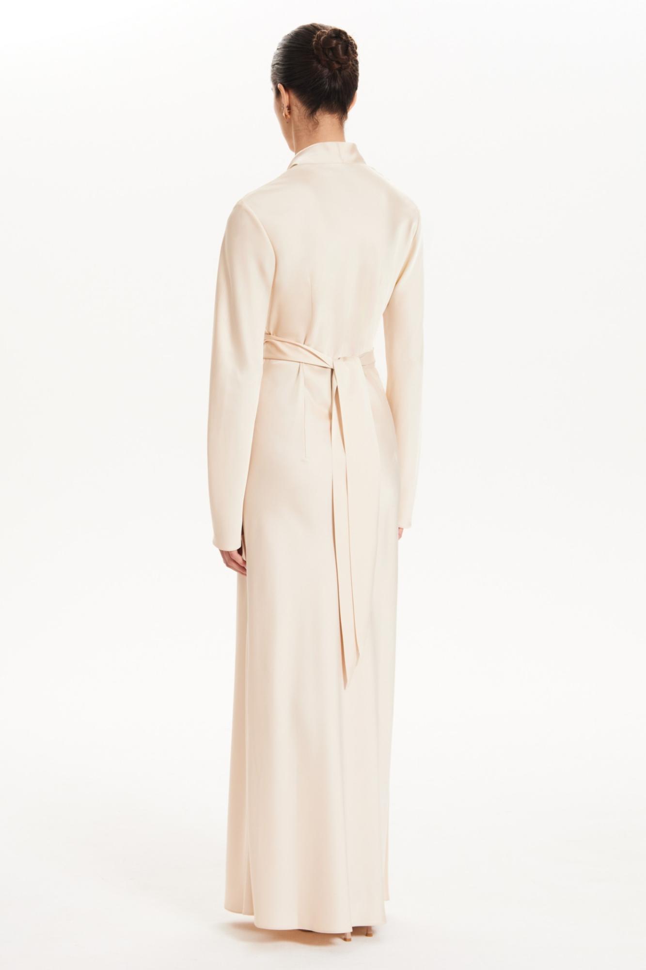 Seven Lab - Платье на запах в бежевом  цвете