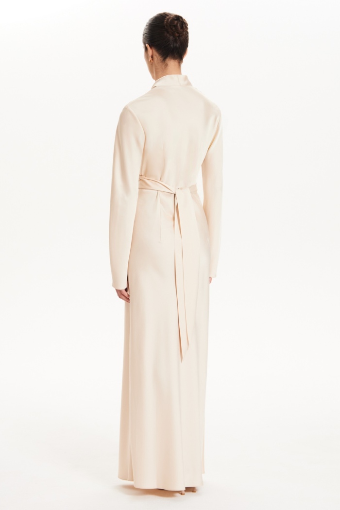 Seven Lab - Платье на запах в бежевом  цвете