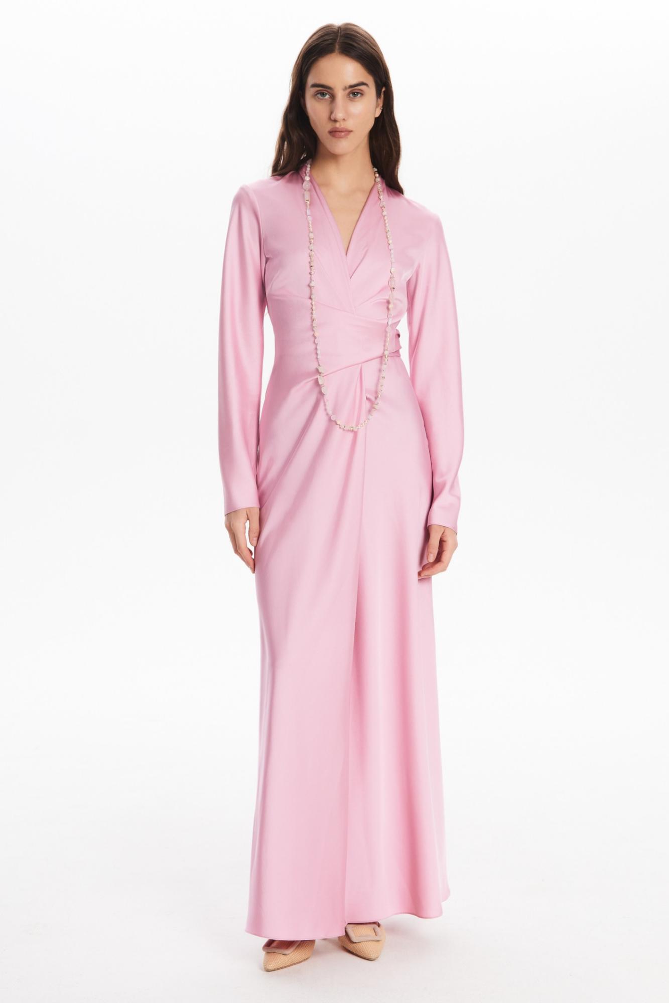 Seven Lab - Платье на запах в розовом цвете