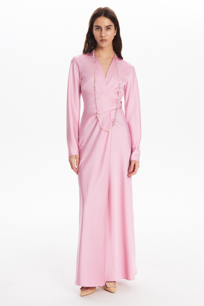 Seven Lab - Платье на запах в розовом цвете