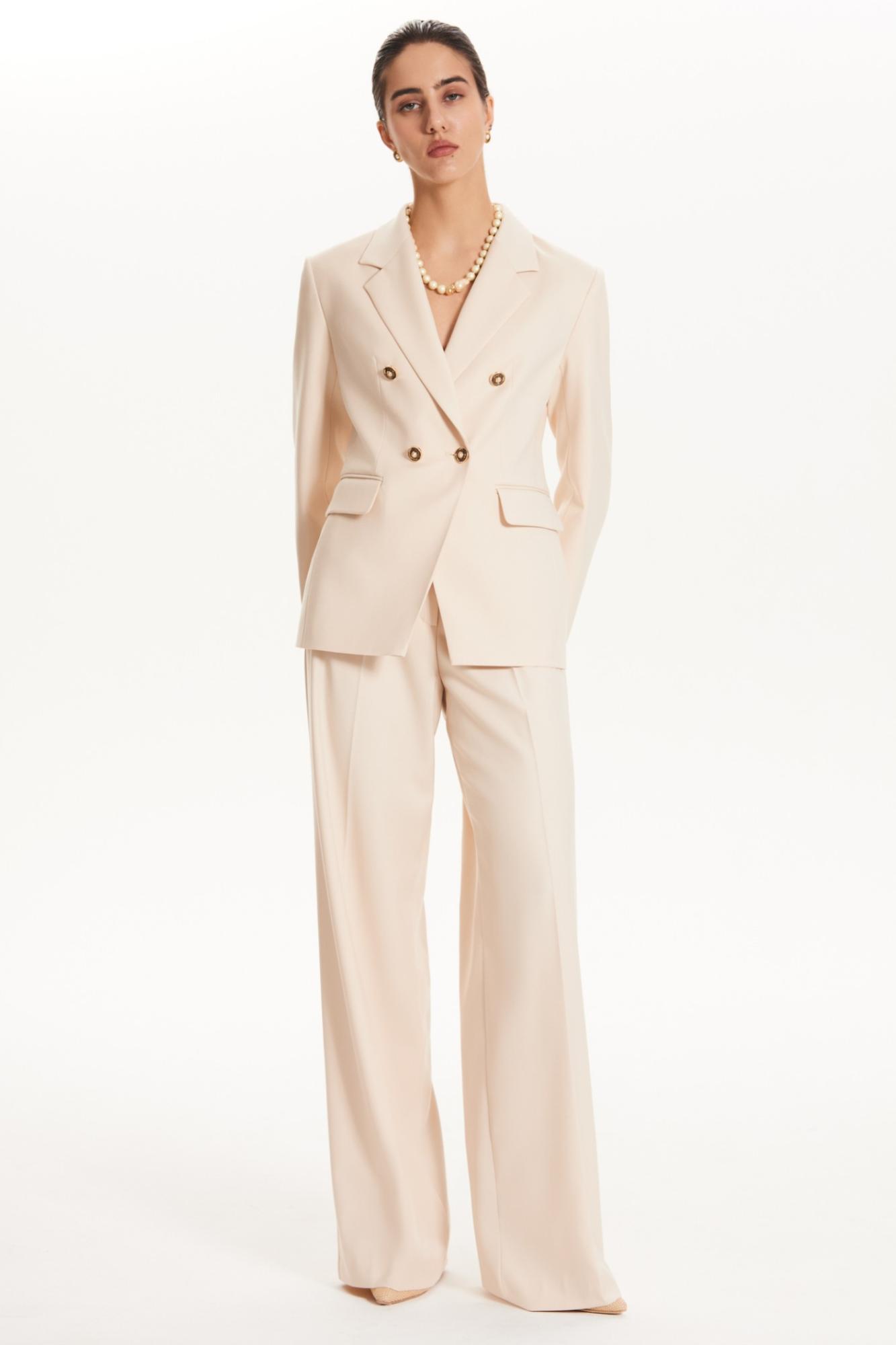 Seven Lab - Брюки-палаццо классические в бежевом цвете