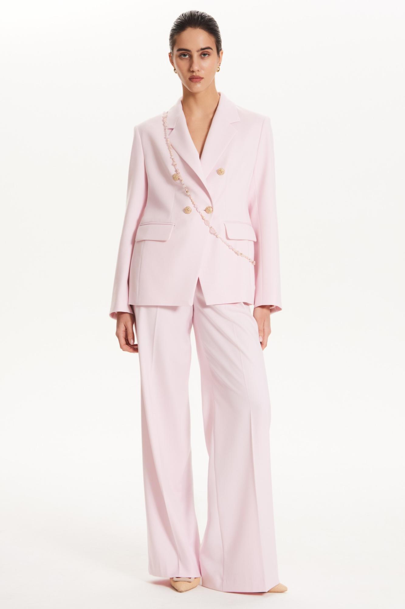 Seven Lab - Брюки-палаццо классические в розовом цвете