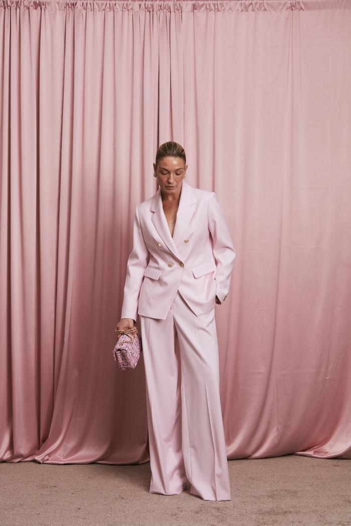 Seven Lab - Жакет двубортный в розовом цвете