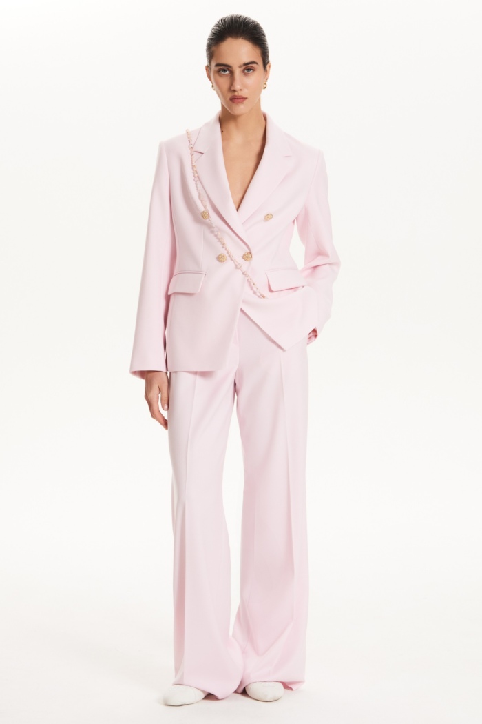 Seven Lab - Жакет двубортный в розовом цвете