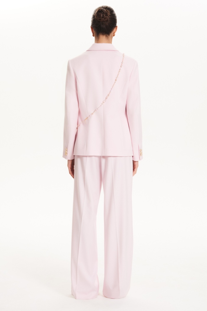 Seven Lab - Жакет двубортный в розовом цвете