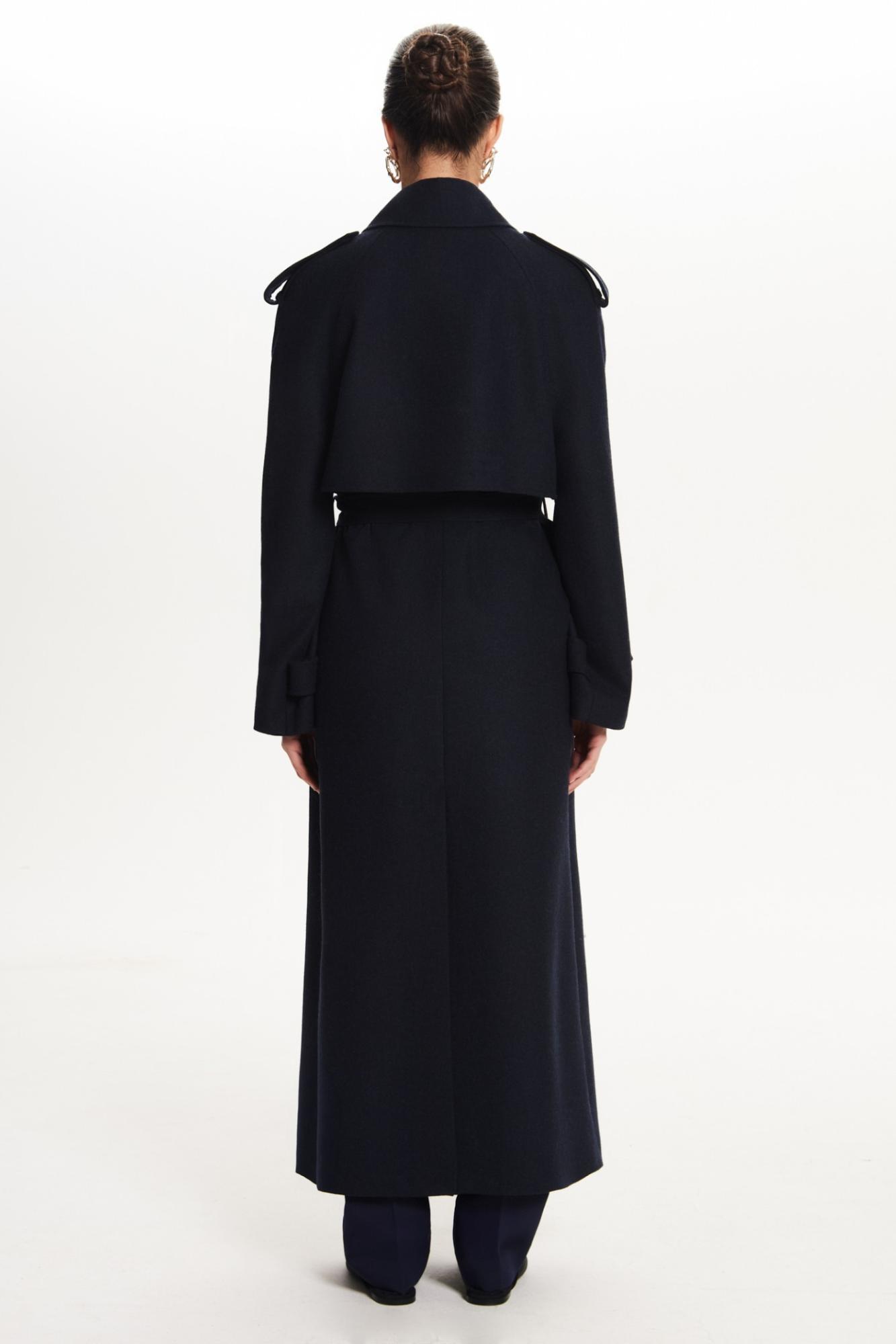 Seven Lab - Пальто свободного кроя в темно-синем цвете