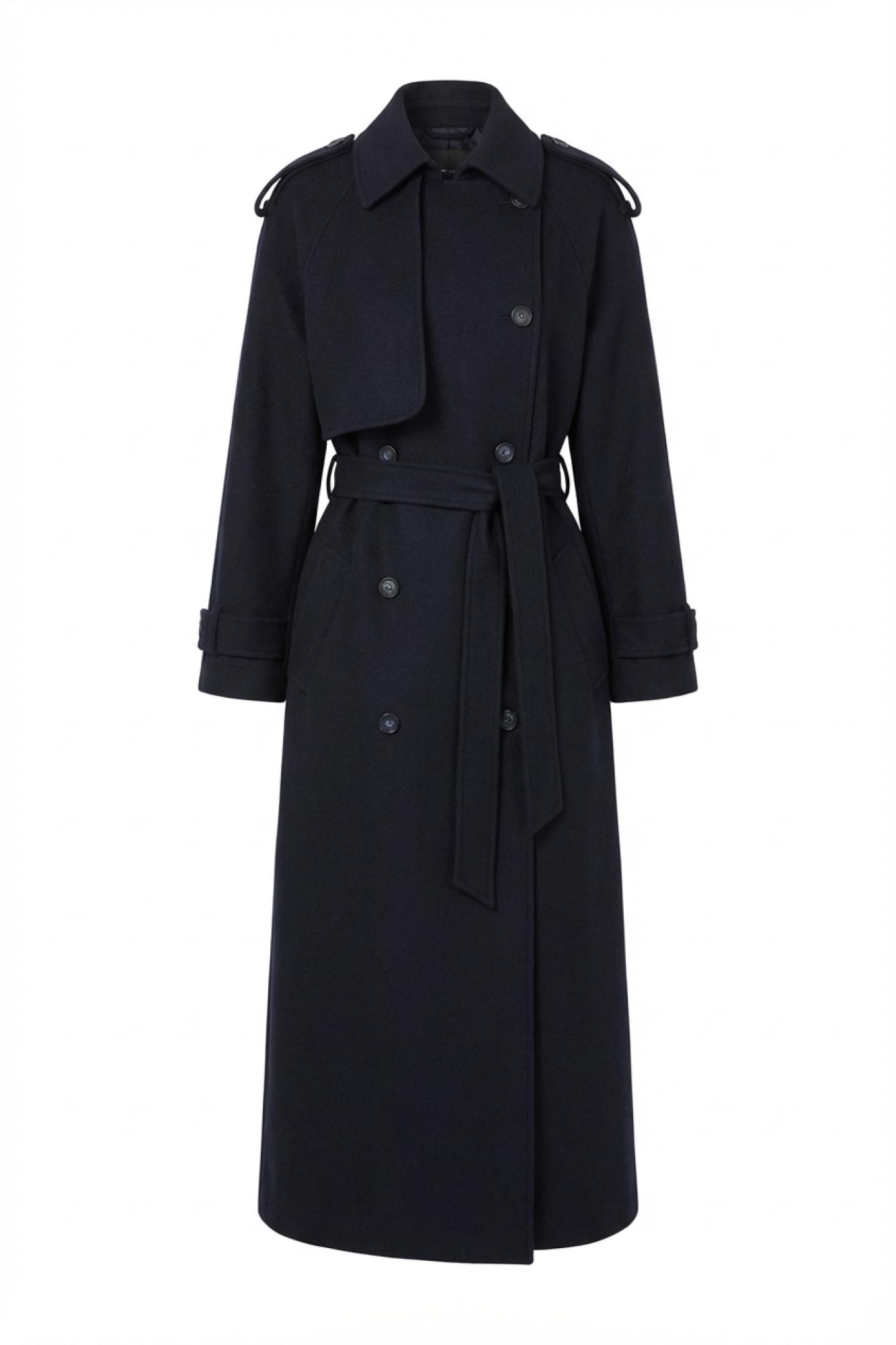 Seven Lab - Пальто свободного кроя в темно-синем цвете