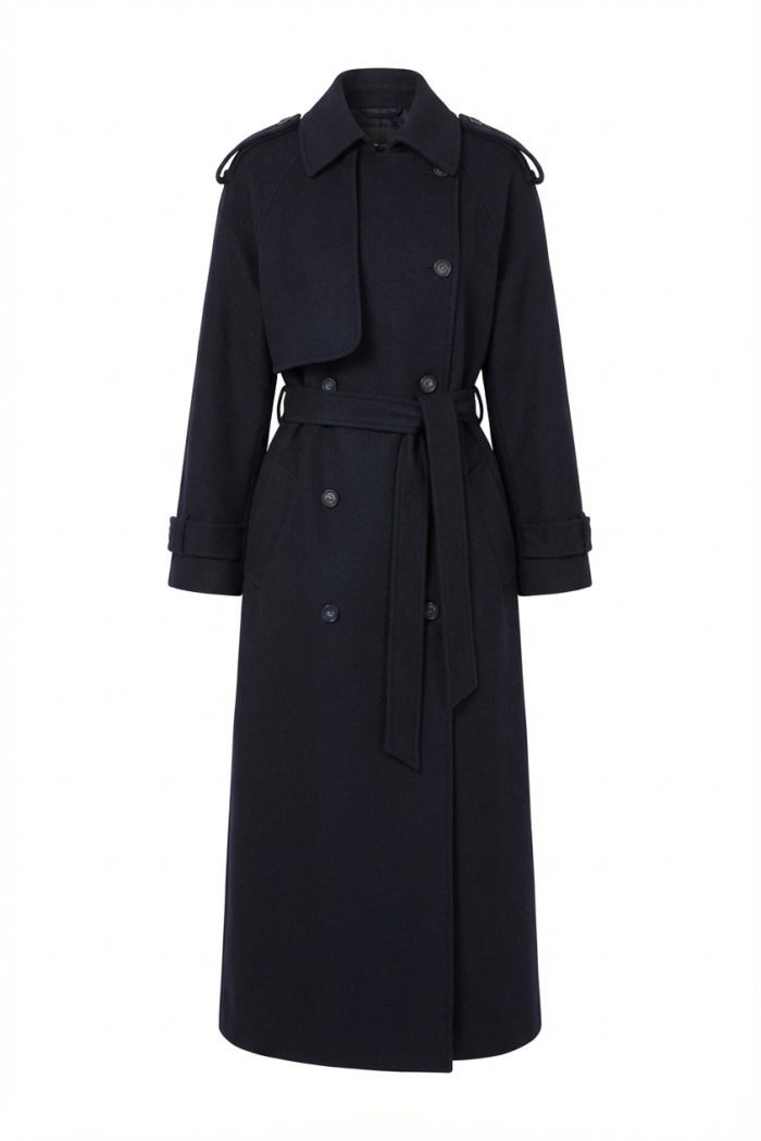 Seven Lab - Пальто свободного кроя в темно-синем цвете