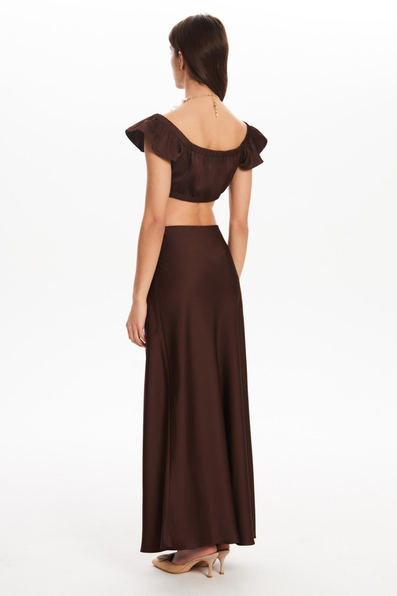 Seven Lab - Юбка силуэтная 100 см в коричневом цвете