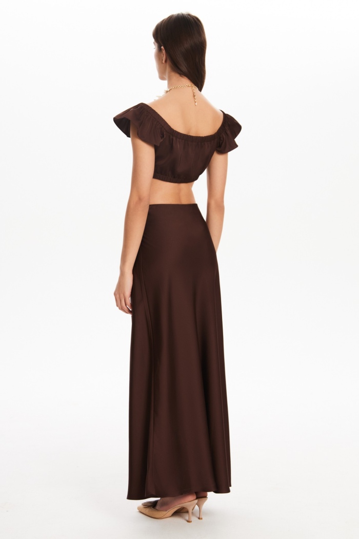 Seven Lab - Юбка силуэтная 100 см в коричневом цвете