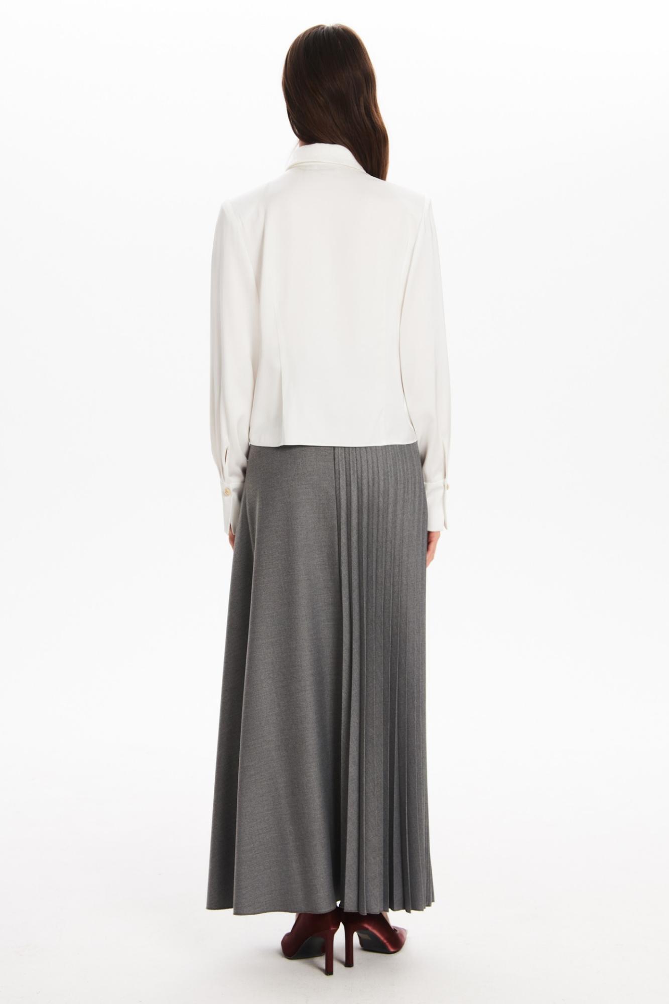 Seven Lab - Юбка полуплиссе в сером цвете