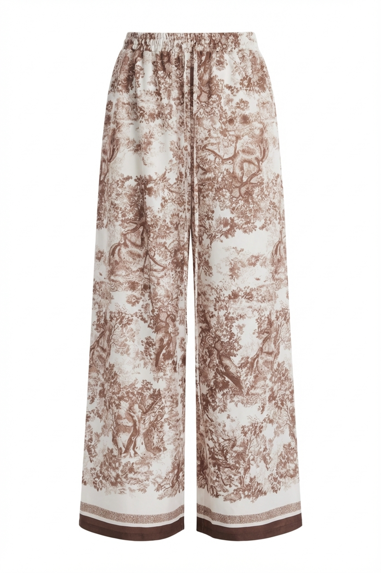 Seven Lab - Брюки с принтом туаль в коричневом цвете, женская