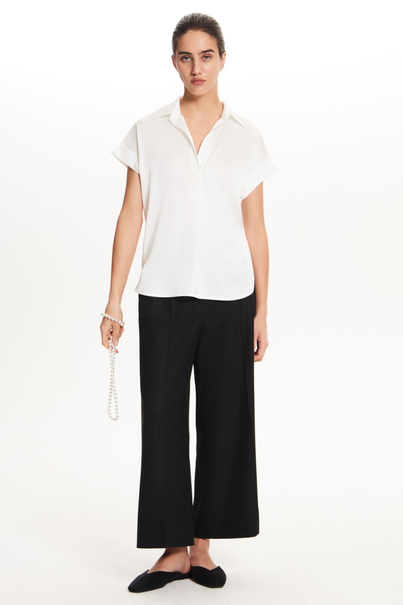 Seven Lab - Блуза с коротким рукавом в белом цвете