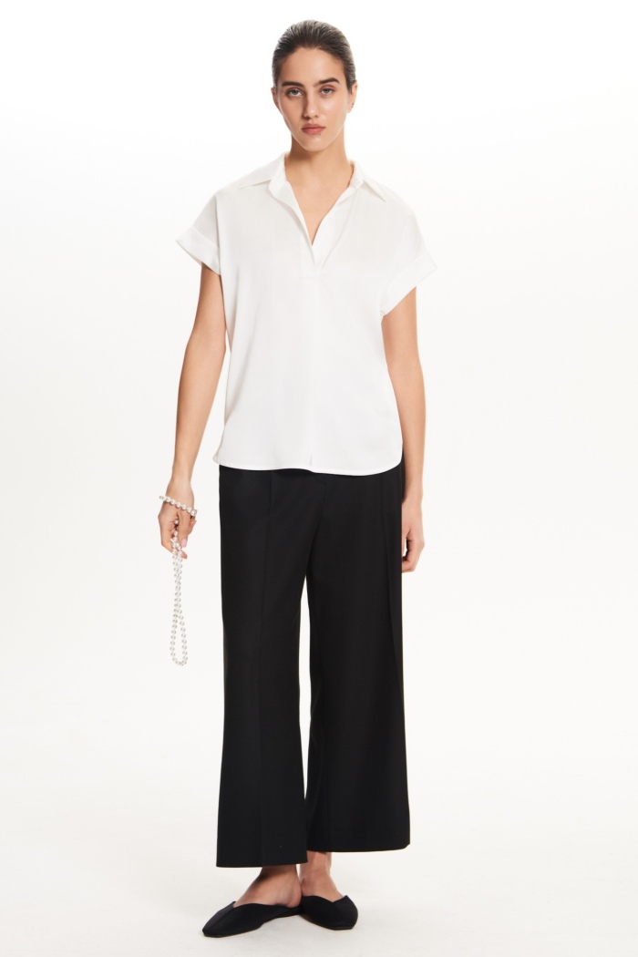 Seven Lab - Блуза с коротким рукавом в белом цвете