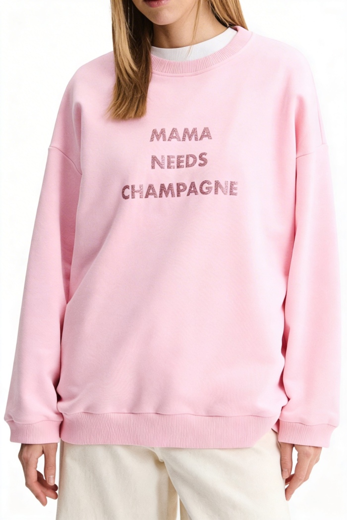 Seven Lab - Свитшот с надписью в розовом цвете