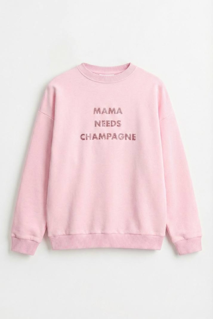 Seven Lab - Свитшот с надписью в розовом цвете