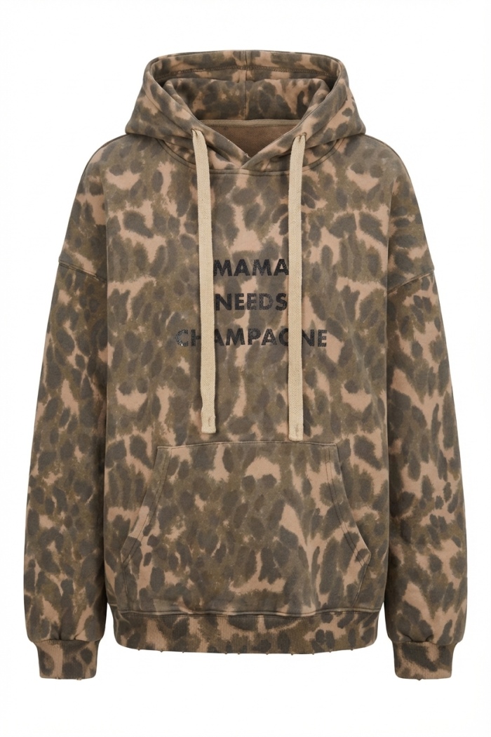 Seven Lab - Худи леопардовое с надписью