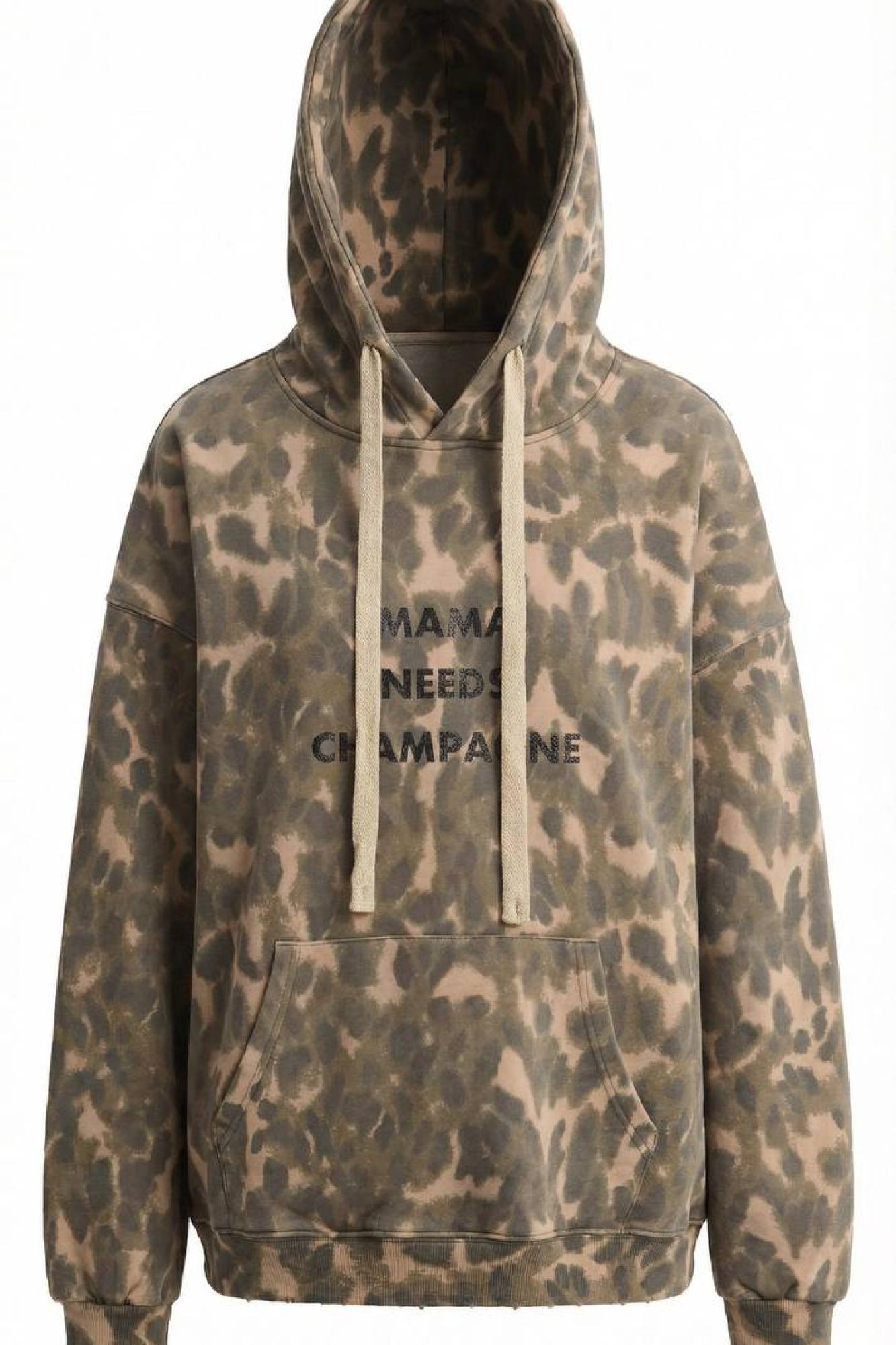 Seven Lab - Худи леопардовое с надписью