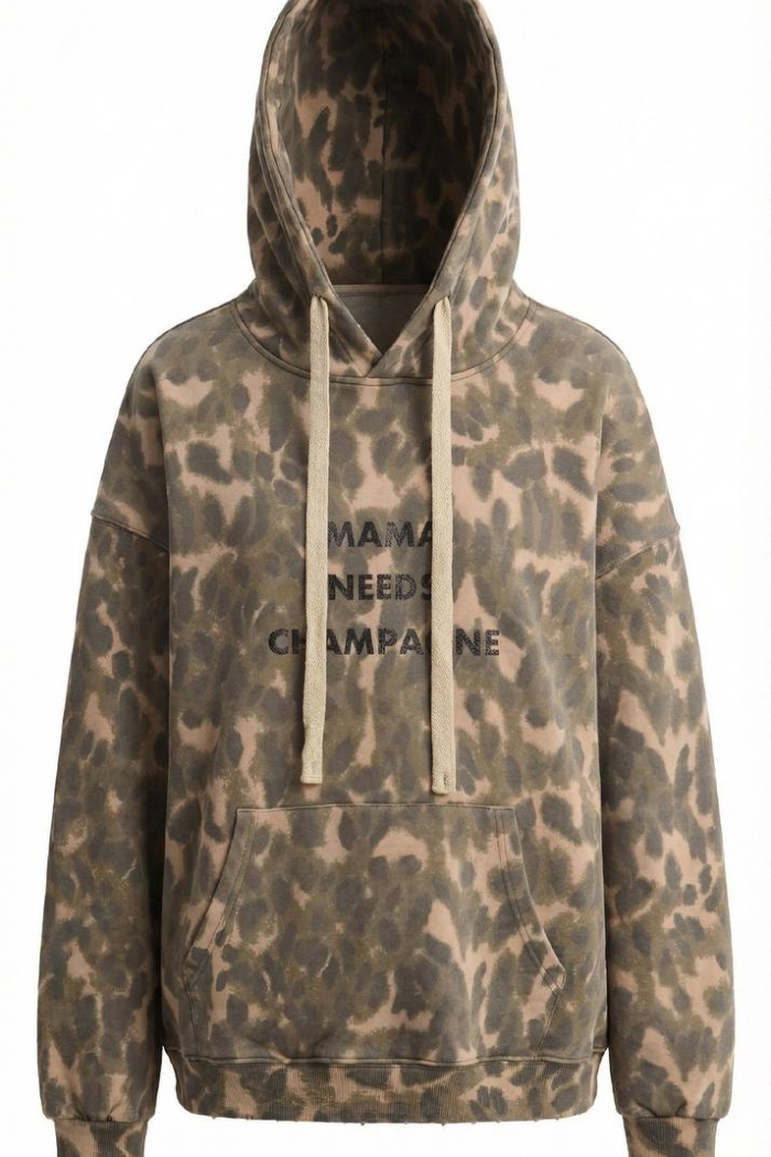 Seven Lab - Худи леопардовое с надписью