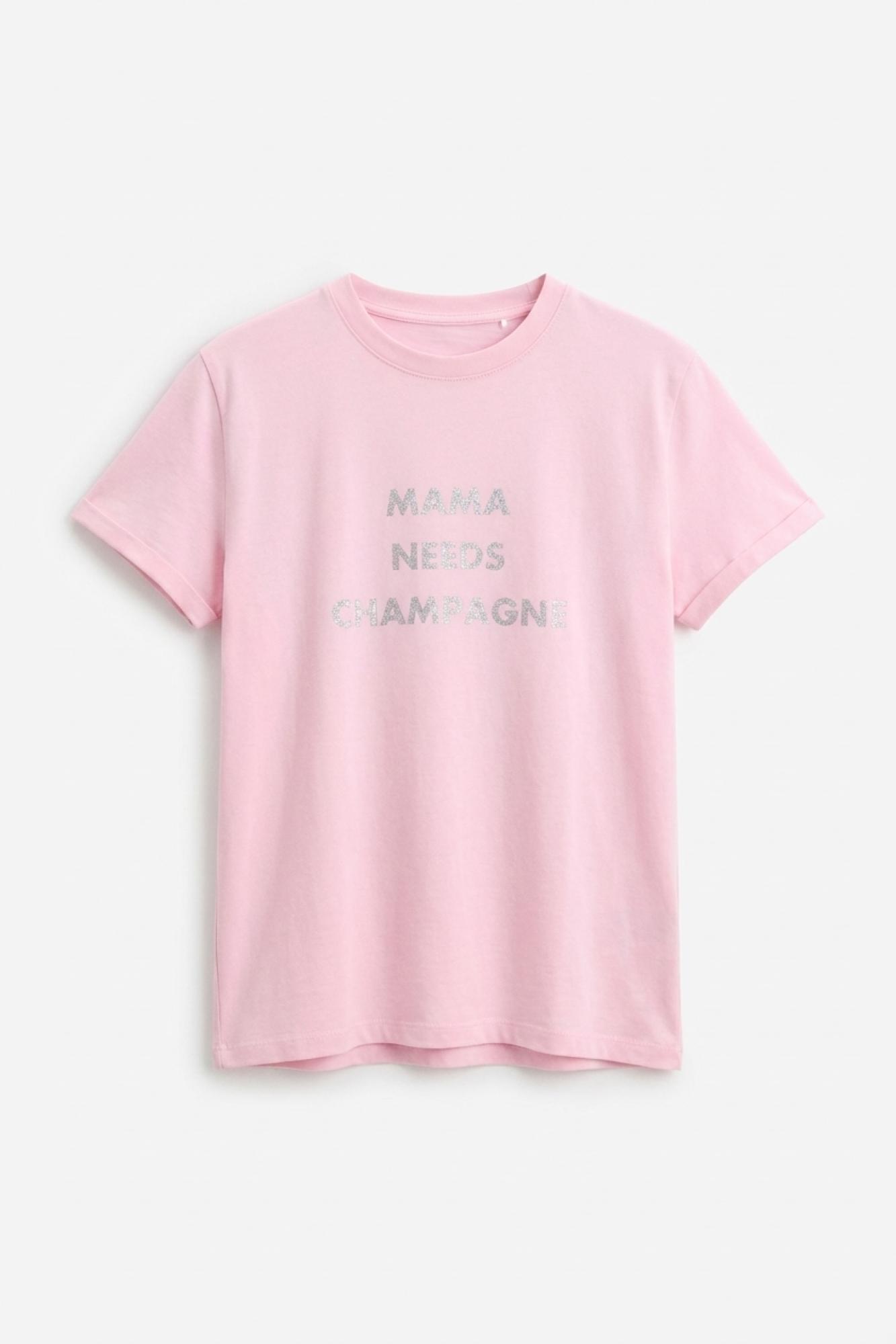 Seven Lab - Футболка с надписью из страз в розовом цвете