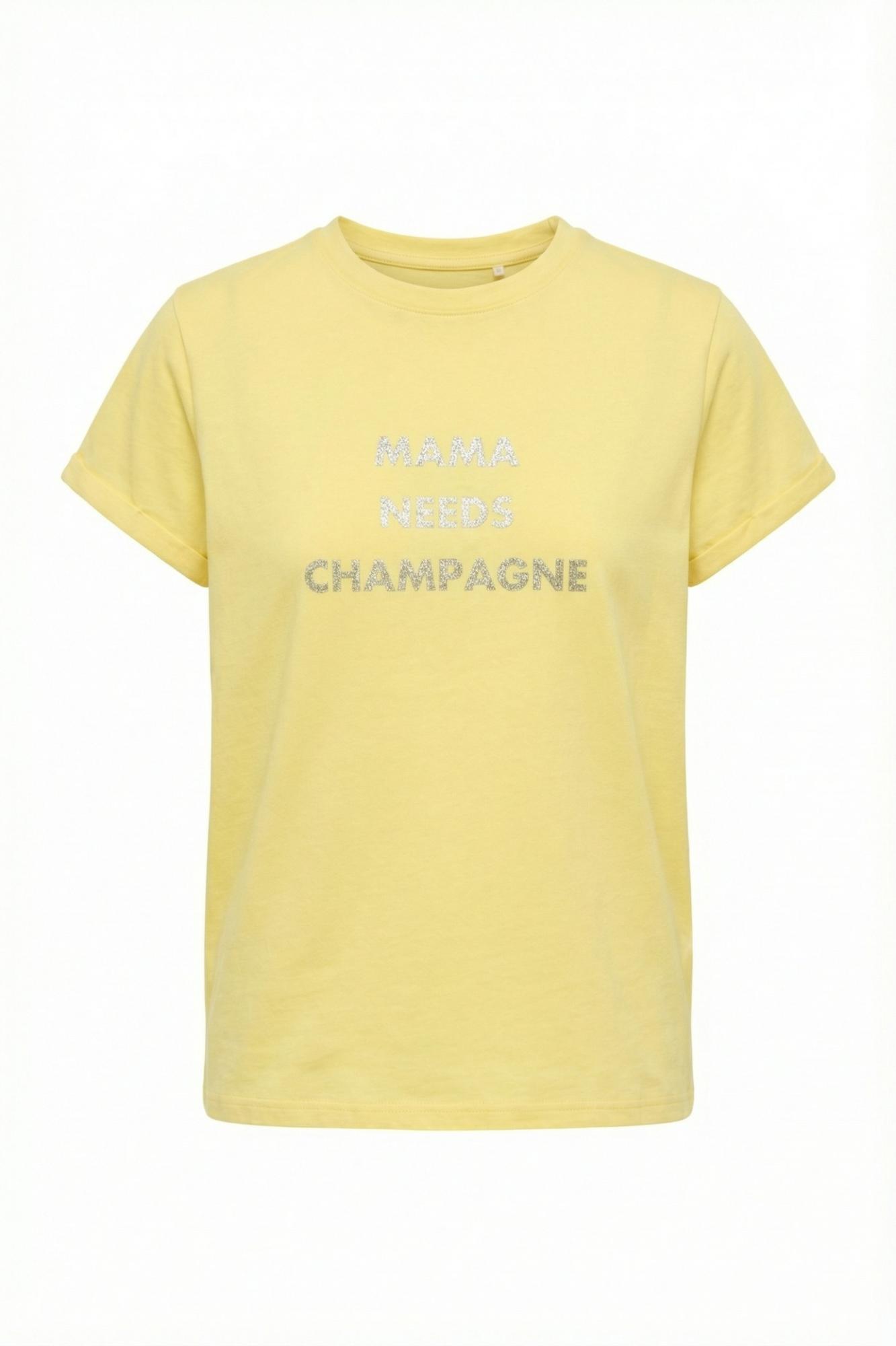 Seven Lab - Футболка с надписью из страз в желтом цвете