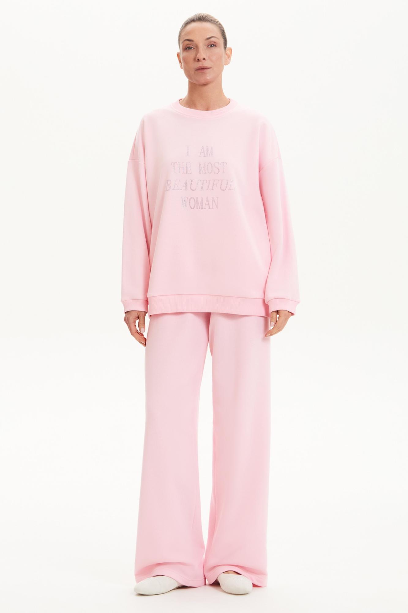 Seven Lab - Костюм свитшот и брюки в розовом цвете, женская