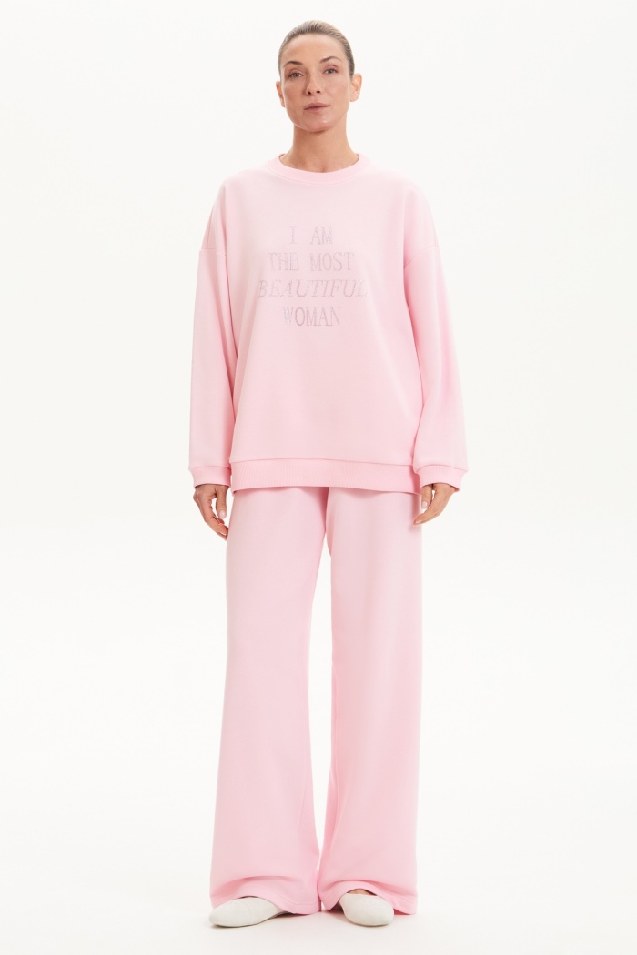 Seven Lab - Костюм свитшот и брюки в розовом цвете