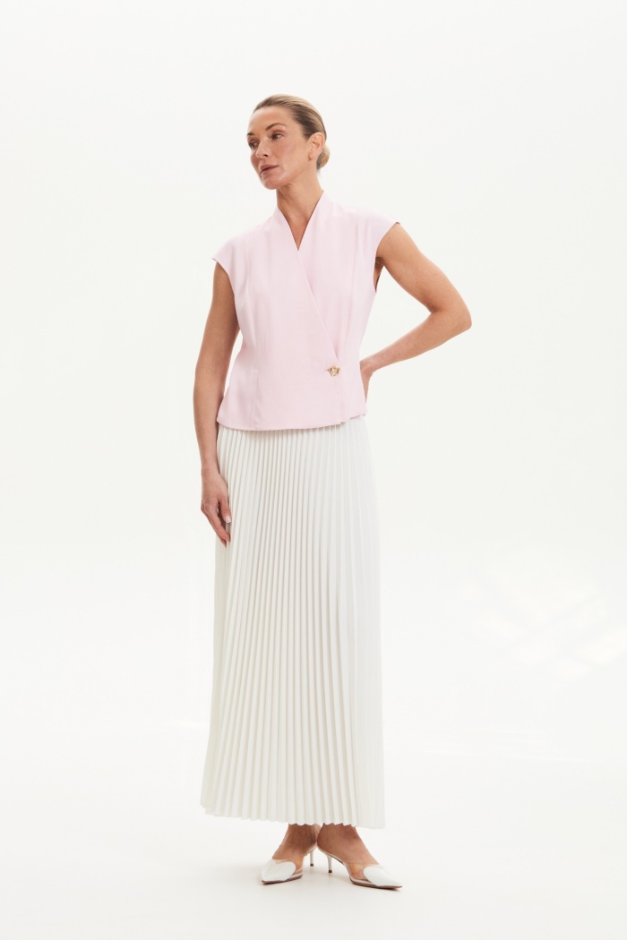 Seven Lab - Юбка плиссе 80 см в белом цвете